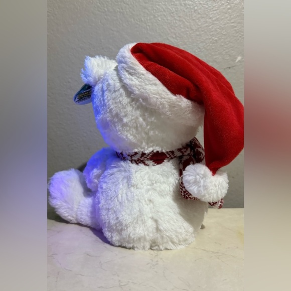 Macy's White and Red Stuffed Polar Bear - Picture 3 of 5